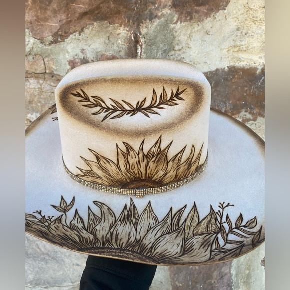Nwt Cody James Hand Burned hat Sz 7 1/4 - Picture 4 of 8